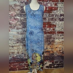 Line Two Batik-style Floral Print Dress